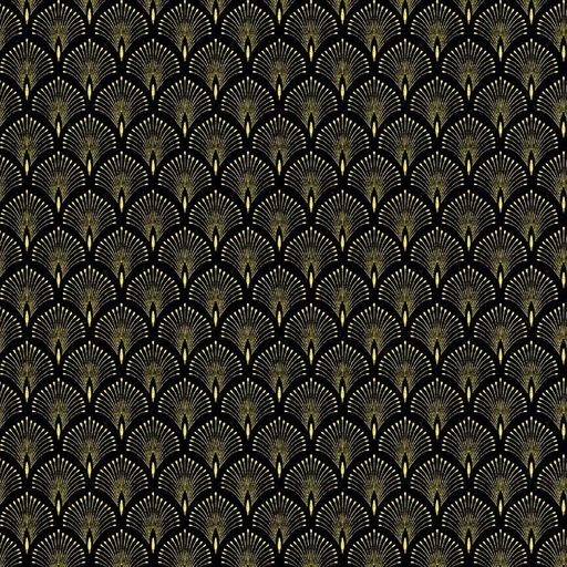 [CM4380 BLACK] Imperial Bloom Asian Scallops Metallic