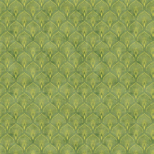 [CM4380 GREEN] Imperial Bloom Asian Scallops Metallic