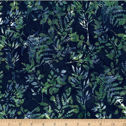 [X2627 216-BLACK JADE] Bali Batik Leafy Branches