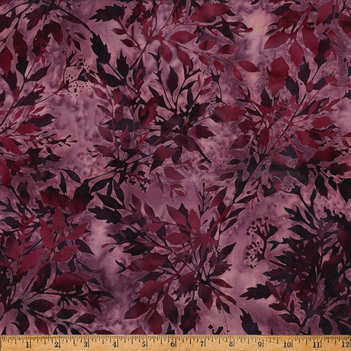 [X2646 46-PLUM] Bali Batik Leafy