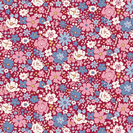 [TIL100695] Tilda Village Life Esther Burgundy