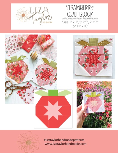 [P260-STRAWBERRY] Strawberry Quilt Block Pattern