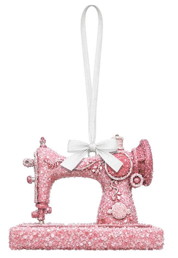 [SEW PINK] Ornament Sewing Machine Glitter Pink