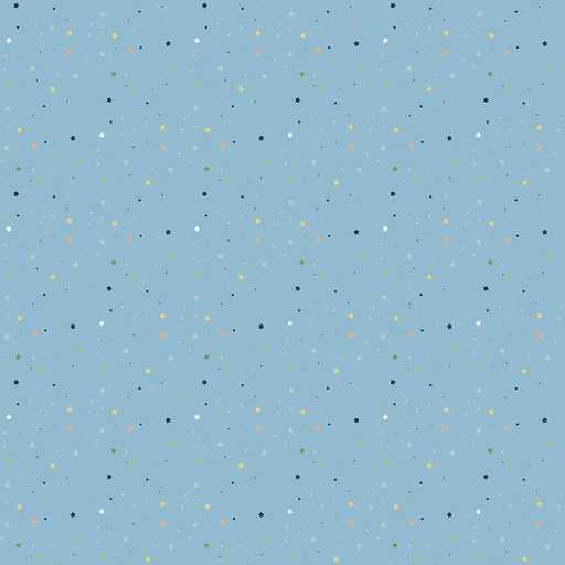 [F18276-BLUE] Love You to the Moon Stars Blue