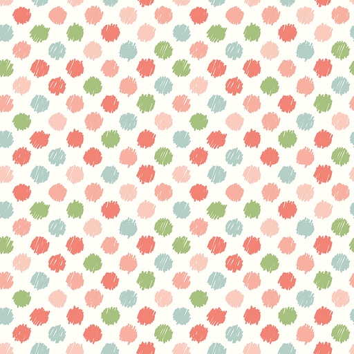 [F18274-WHITE] Love You to the Moon Dots White