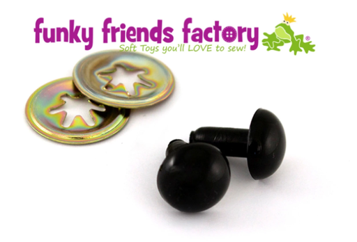 [FF12BLACK] Toy Eyes Solid 12mm Black