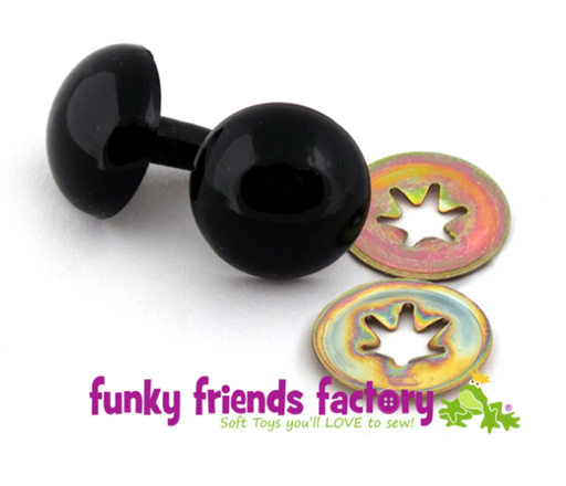 [FF18BLACK] Toy Eyes Solid 18mm Black