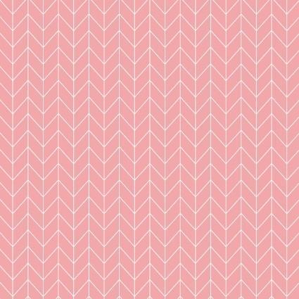 [MAS10337-P] Vintage Flora Chevron Pink