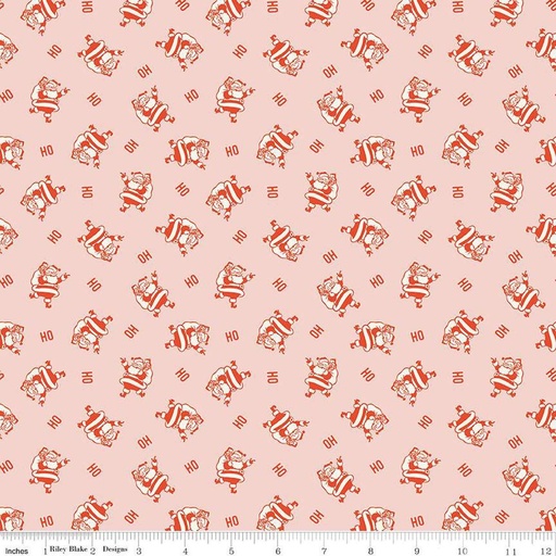 [C13615-PINK] Holiday Cheer Ho Ho Santa Pink