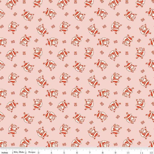 [C13615-PINK] Holiday Cheer Ho Ho Santa Pink