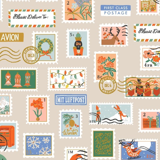 [RP613-CR3CM] Holiday Classics Stamps Canvas