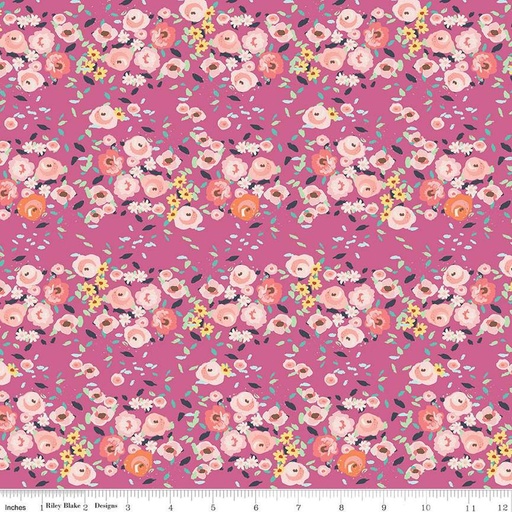 [C13371-FUCHSIA] In The Afterglow FloralFuchsia