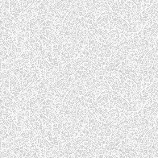 [HUE-C1866 WHITE] Floral Paisley