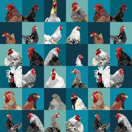 [SEF7185-78] Zooming Chickens 4-Inch Blocks