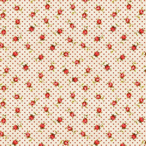 [ROSE-CD2208] Vintage Rose Small Roses & Dot