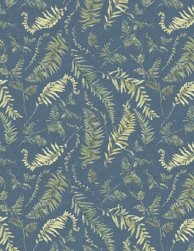 [3041 17803 477] Green Fields Ferns All Over Blue