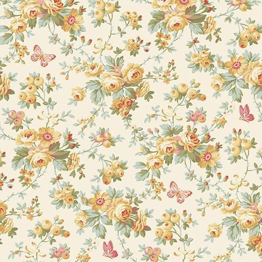[A-736-L] French Mill White Butterflies