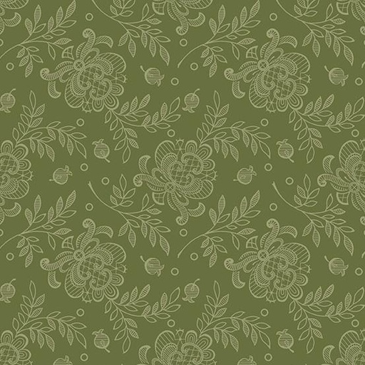 [A-738-G] French Mill Green Lace Rose