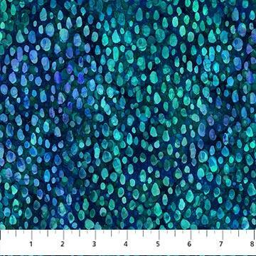 [DP26703-46] Allure Blue Watercolor Dots