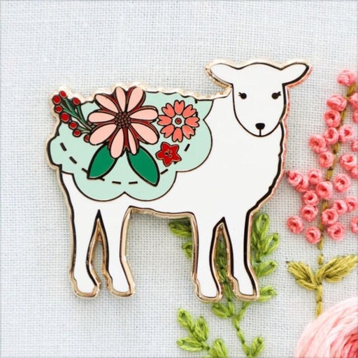 [FarmhouseFloralSheep] Farmhouse Floral Sheep Needle Minder