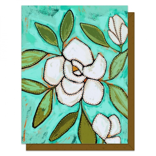 [KC245] Stitched Magnolias Card